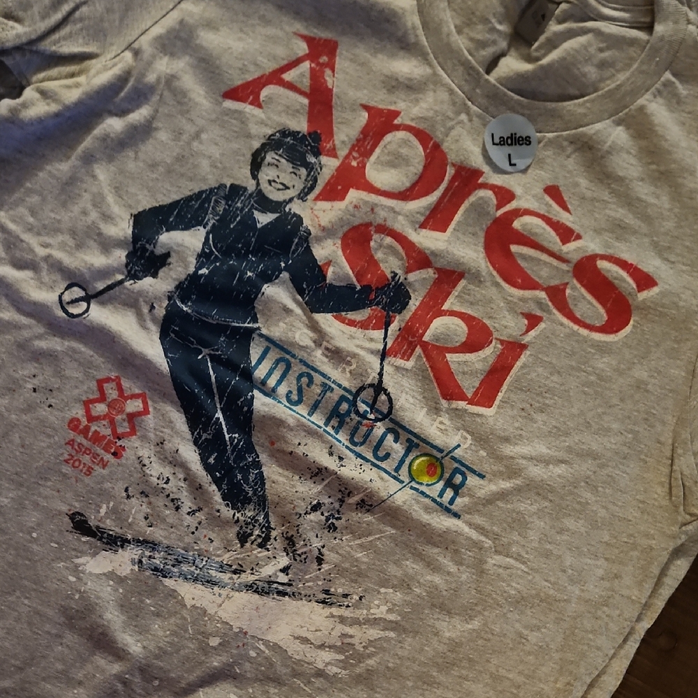 Next Level Après Ski Olympics Graphic Tee Heather Gray Unisex